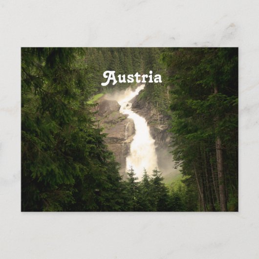Oostenrijk Waterfall Briefkaart (Voorkant)