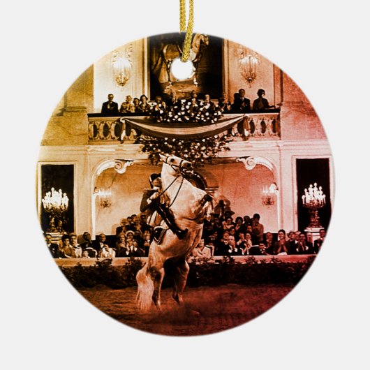  Oostenrijk Wenen Spaans Courbette Keramisch Ornament (Voorkant)