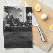  Oostenrijk Wenen Spaans Courbette Theedoek (Quarter Fold)