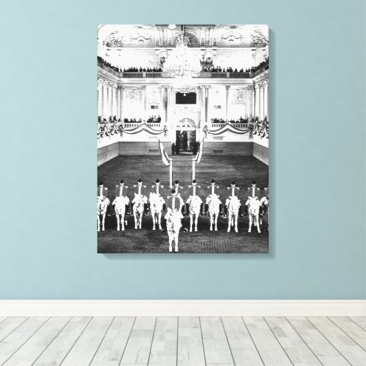 -Oostenrijk Wenen Spaans Rijschool Canvas Afdruk (Insitu (Houten vloer))