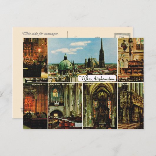  Oostenrijk, Wenen, Stephans Dom Briefkaart (Voorkant / Achterkant)