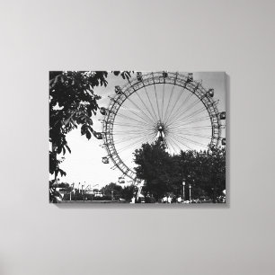  Oostenrijk Wien Prater reuzenwiel Canvas Afdruk