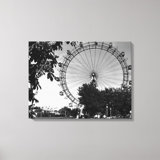  Oostenrijk Wien Prater reuzenwiel Canvas Afdruk (Voorkant)