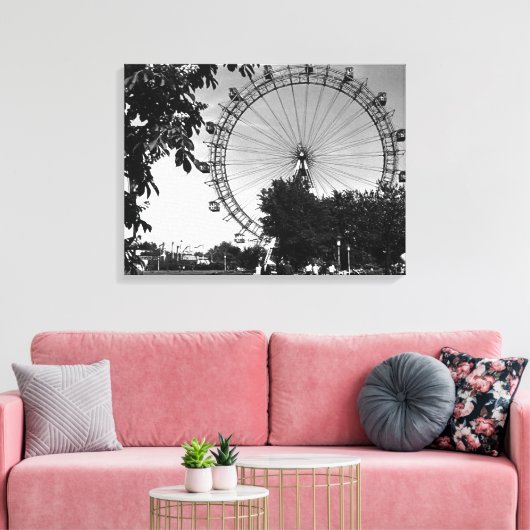  Oostenrijk Wien Prater reuzenwiel Canvas Afdruk (Insitu (Woonkamer))