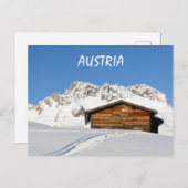 Oostenrijk Winter in de Alpen in Lech am Arlberg Briefkaart (Voorkant / Achterkant)