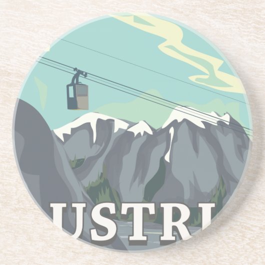 Oostenrijk Zandsteen Onderzetter (Voorkant)