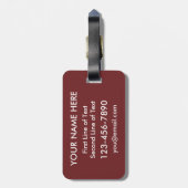 Oostenrijks-Amerikaans Bagagelabel met ingewanden (Achterkant verticaal)