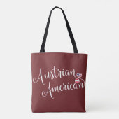 Oostenrijks-Amerikaanse getwind harten-grocery-tas Tote Bag (Achterkant)