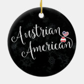 Oostenrijks-Amerikaanse kerstboomversiering Keramisch Ornament (Achterkant)