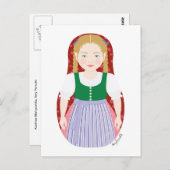 Oostenrijks Briefkaart Matryoshka (Voorkant / Achterkant)