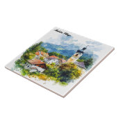 Oostenrijks dorp tegeltje (Zijkant)