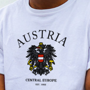 Oostenrijks erfgoed met het Oostenrijk Flag T-shir T-shirt