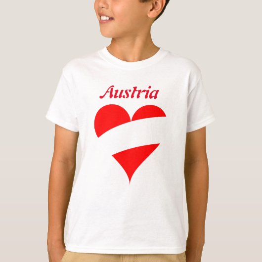 Oostenrijks hart t-shirt (Voorkant)