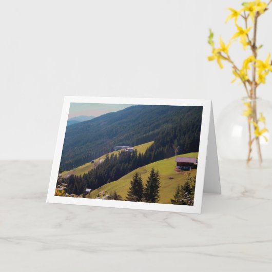 Oostenrijks heuvellandschap kaart (Gele Bloem)