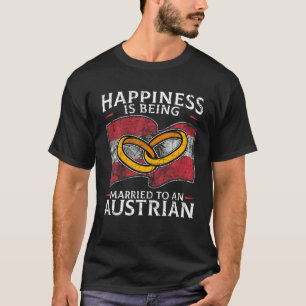 Oostenrijks Huwelijk Oostenrijk Huwelijk Vlag Getr T-shirt