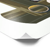 Oostenrijks ijslandse reisposter foto afdruk (Hoek)