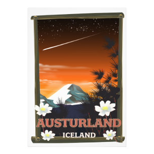Oostenrijks ijslandse reisposter foto afdruk