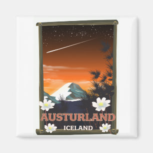 Oostenrijks ijslandse reisposter magneet