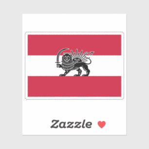 Oostenrijks-Iraanse Leeuw-en-Zon-Erfenisvlag Sticker