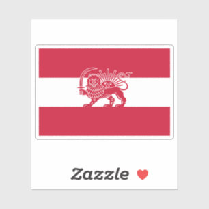 Oostenrijks-Iraanse Leeuw-en-Zon-Erfenisvlag Sticker