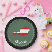 Oostenrijks land papieren bordje (Feest)