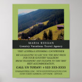 Oostenrijks landschap, reisbureau Adverteren Poster (Voorkant)