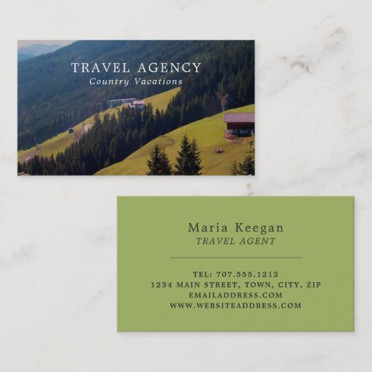 Oostenrijks Landschap, Reisbureau Visitekaartje (Voorkant / Achterkant)