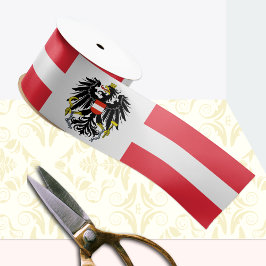 Oostenrijks lint, embleem, patriottisch, Oostenrij Satijnen Lint