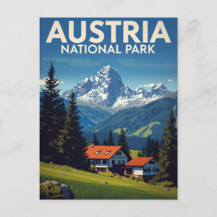 Oostenrijks Nationaal Park Alpen Chalet Briefkaart