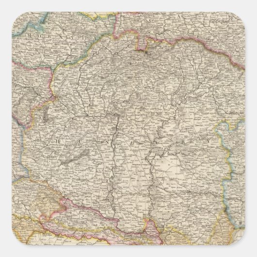 Oostenrijks rijk vierkante sticker (Voorkant)