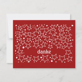 Oostenrijks rood en wit bedankkaart