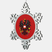 Oostenrijks wapenschild tin sneeuwvlok ornament (Rechts)