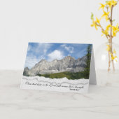 Oostenrijkse Alpen Bijbelvers Condoleance Kaart (Gele Bloem)