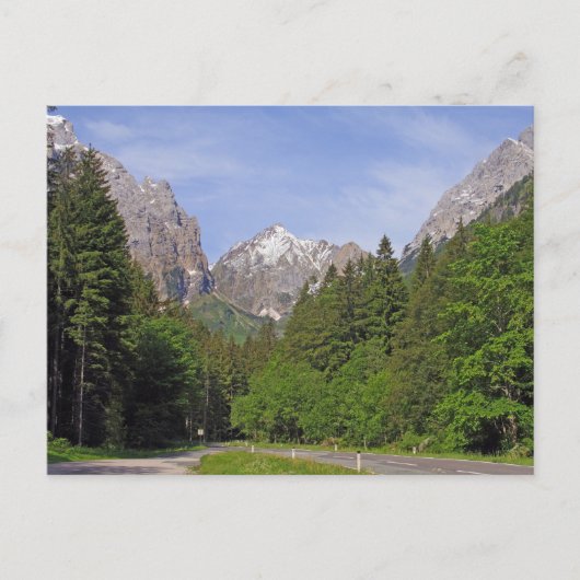 Oostenrijkse Alpen Briefkaart (Voorkant)