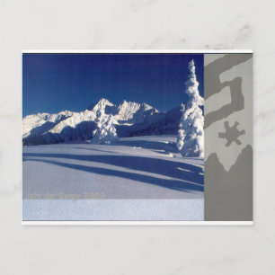 Oostenrijkse Alpen Winter Bergen 2002 Schitterend Briefkaart