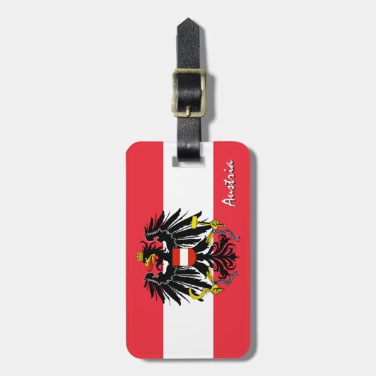 Oostenrijkse Bagagelabels, patriottische Oostenrij Bagagelabel (Voorkant verticaal)