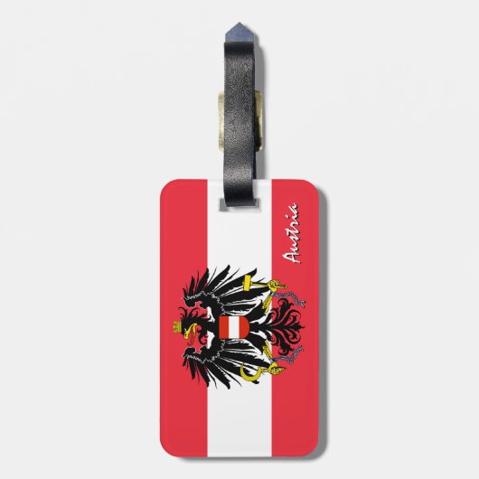 Oostenrijkse Bagagelabels, patriottische Oostenrij Bagagelabel (Achterkant verticaal)
