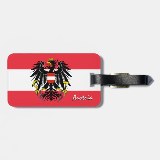 Oostenrijkse Bagagelabels, patriottische Oostenrij Bagagelabel (Achterkant horizontaal)