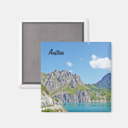 Oostenrijkse bergen in Vorarlberg Magneet (Voorkant / Achterkant)