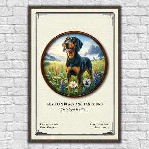 Oostenrijkse Black and Tan Hound Zoölogie Serie Poster