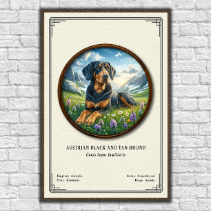 Oostenrijkse Black and Tan Hound Zoölogie Serie Poster