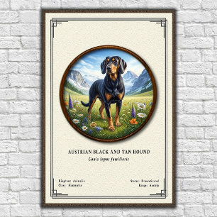 Oostenrijkse Black and Tan Hound Zoölogie Serie Poster