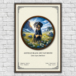 Oostenrijkse Black and Tan Hound Zoölogie Serie Poster