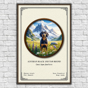 Oostenrijkse Black and Tan Hound Zoölogie Serie Poster