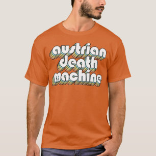 Oostenrijkse Death Machine Retro Rainbow Typograph T-shirt