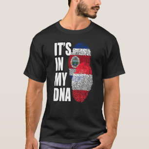 Oostenrijkse en Costa Ricaanse mix DNA-vlag erfgoe T-shirt
