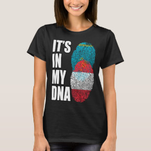 Oostenrijkse en Kazachstaanse mix DNA erfgoed vlag T-shirt
