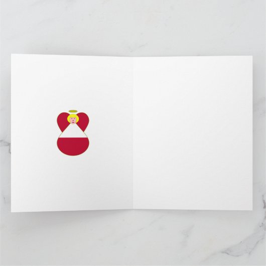 Oostenrijkse engel Chanoeka vlag gepersonaliseerd Kaart (Binnen)