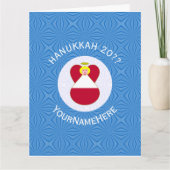 Oostenrijkse engel Chanoeka vlag gepersonaliseerd Kaart (Voorkant)