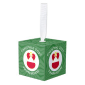 Oostenrijkse engel kerstvlag gepersonaliseerd decoratie (Voorkant hoekig)